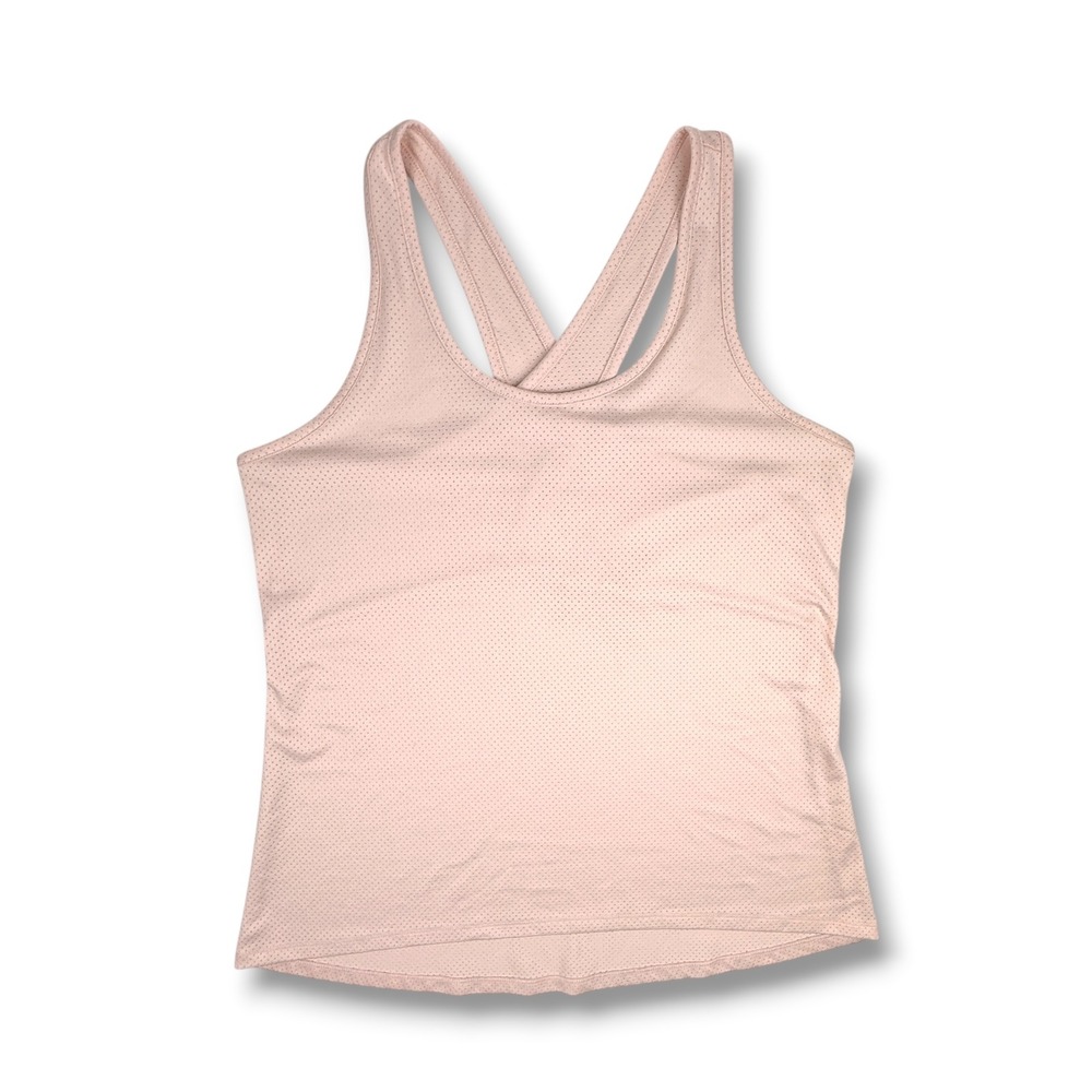 CALIA by Carrie Underwood Pink Perforated Mesh Crossback Tank Top WAX11181H Med